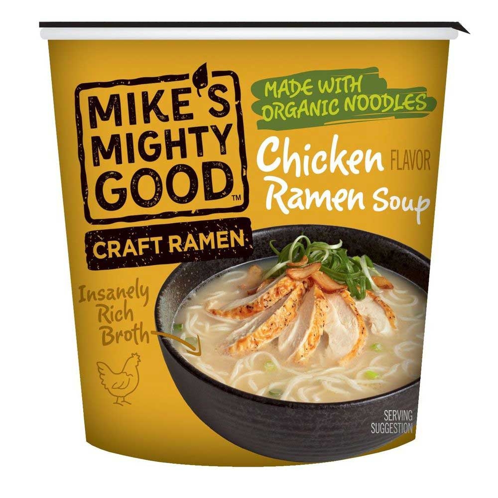 Mikes Mighty Good Organic Chicken Craft Ramen Noodle Soup, 1.6 Ounce Bowl -- 6 per case