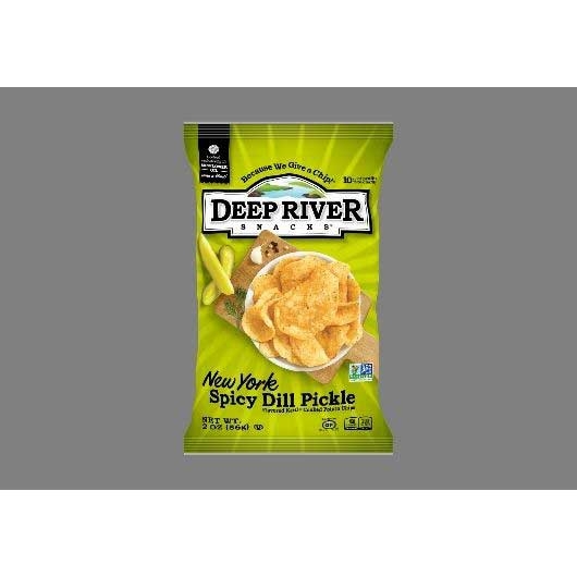 Deep River Snacks New York Spicy Dill Pickle Kettle Potato Chips, 2 Ounce -- 24 per case