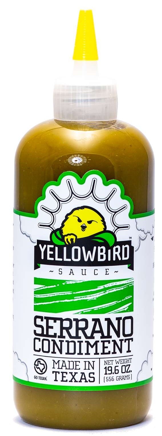 Yellowbird Serrano Condiment Sauce, 19.6 ounce -- 6 per case