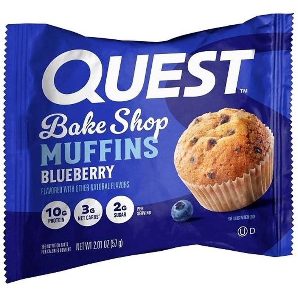 Quest Nutrition Bake Shop Blueberry Muffin, 2.01 Ounce - 72 per case