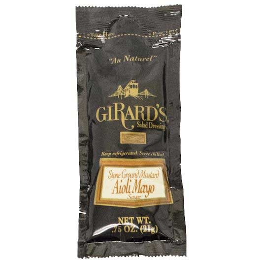 Girards Stone Ground Mustard Mayonnaise Sauce, 0.75 Ounce -- 240 per case