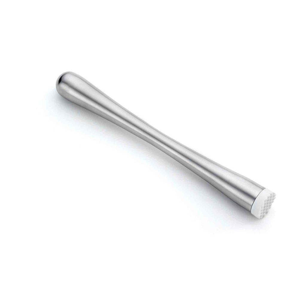 Tablecraft Stainless Steel Muddler with Plastic Tip, 1 x 1 x 8.75 inch -- 6 per case