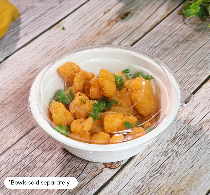 KITCH 24/7 Clear Compostable Classic Lid for 16 Ounce Bowl -- 400 per case