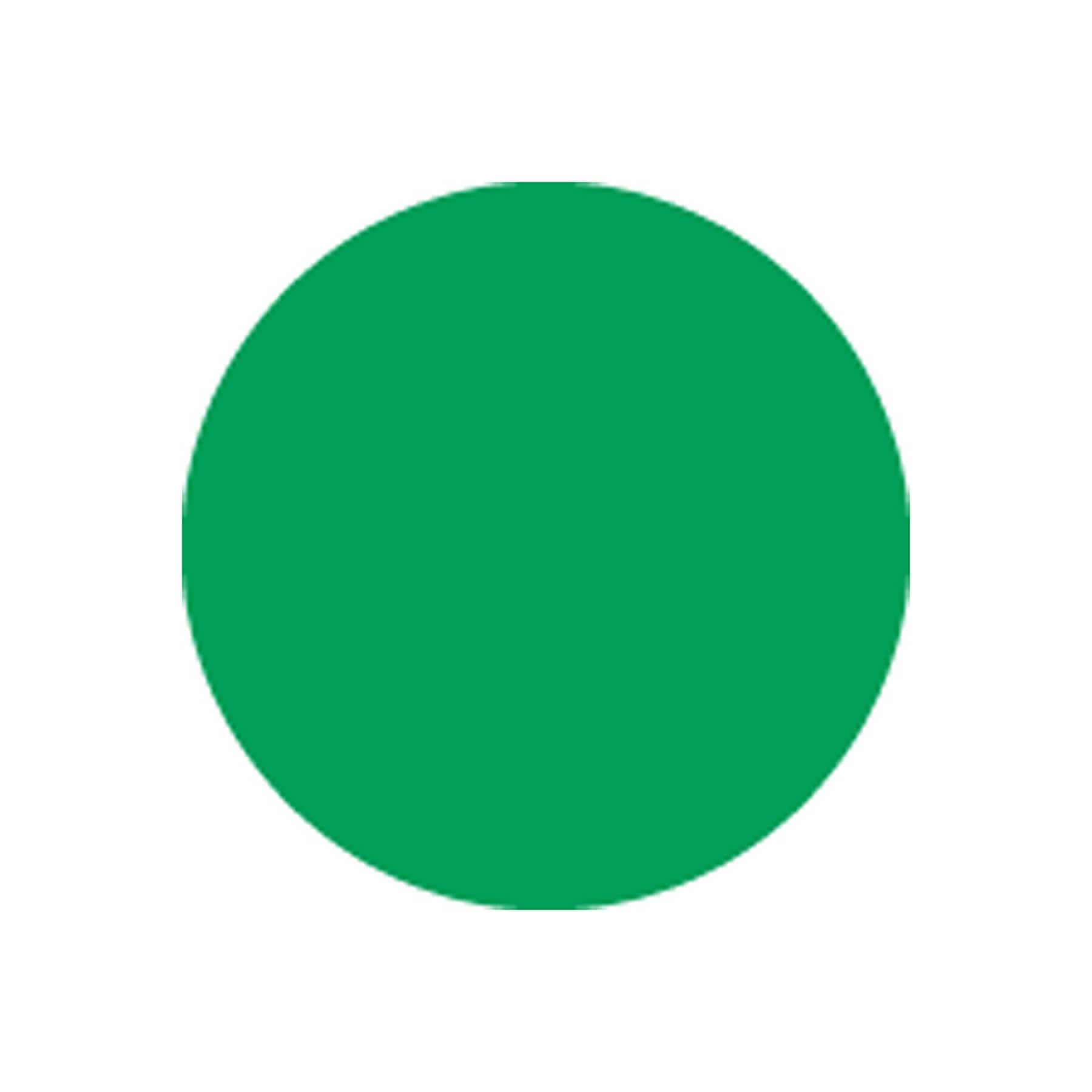 National Checking Green Circle Permanent Label, 5 inch -- 1000 per case.