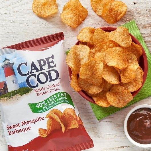 Cape Cod Mesquite Bbq Kettle Potato Chips, 1.37 Ounce -- 56 per case