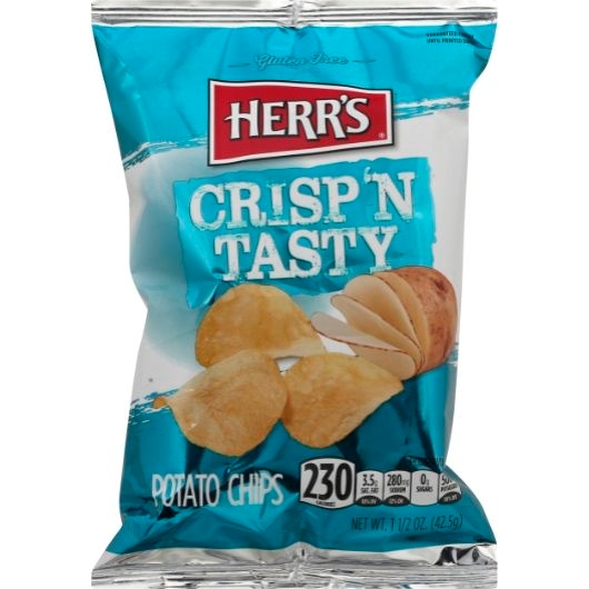 Herrs Crisp N Tasty Potato Chips, 1.5 Ounce -- 60 per case