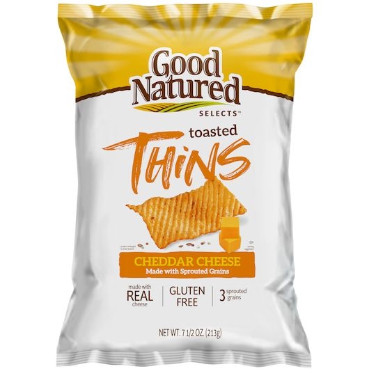 Good Natured Toasted Cheddar Cheese Thins, 7.5 Ounce -- 6 per case
