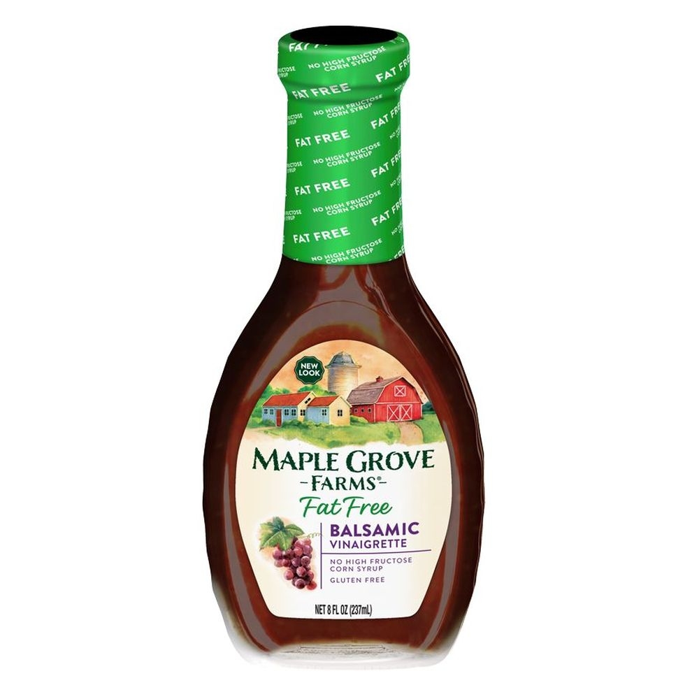 Maple Grove Fat Free Balsamic Vinaigrette Dressing, 8 Fluid Ounce Bottle -- 12 per case