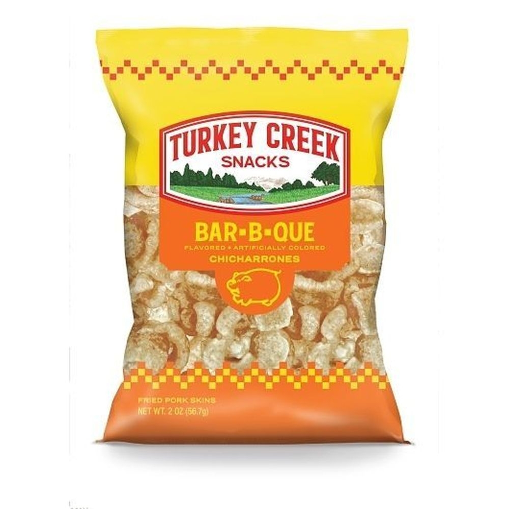 Turkey Creek Barbecue Pork Rinds, 2 Ounce Box -- 12 per case