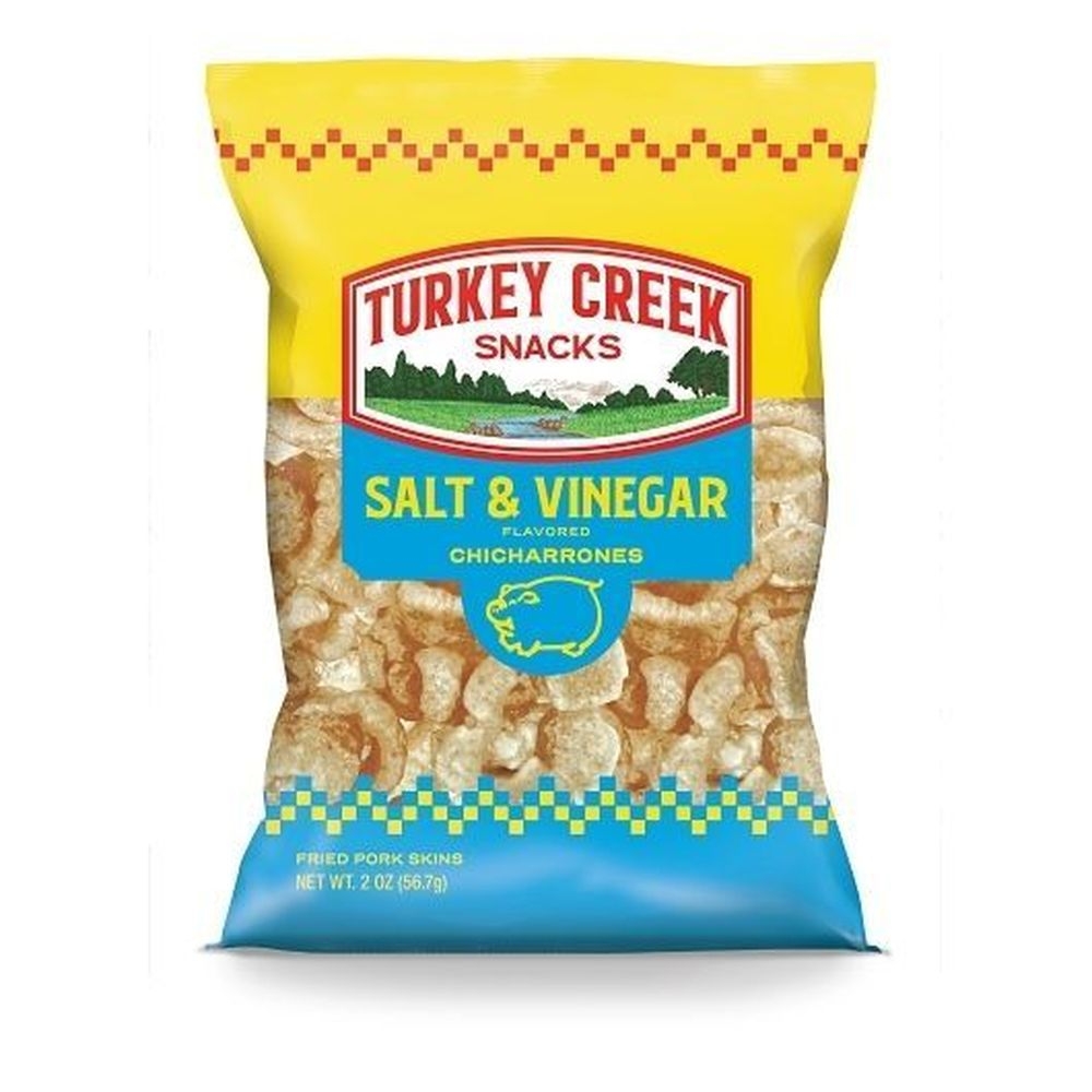 Turkey Creek Salt and Vinegar Pork Skins, 2 Ounce -- 12 per case