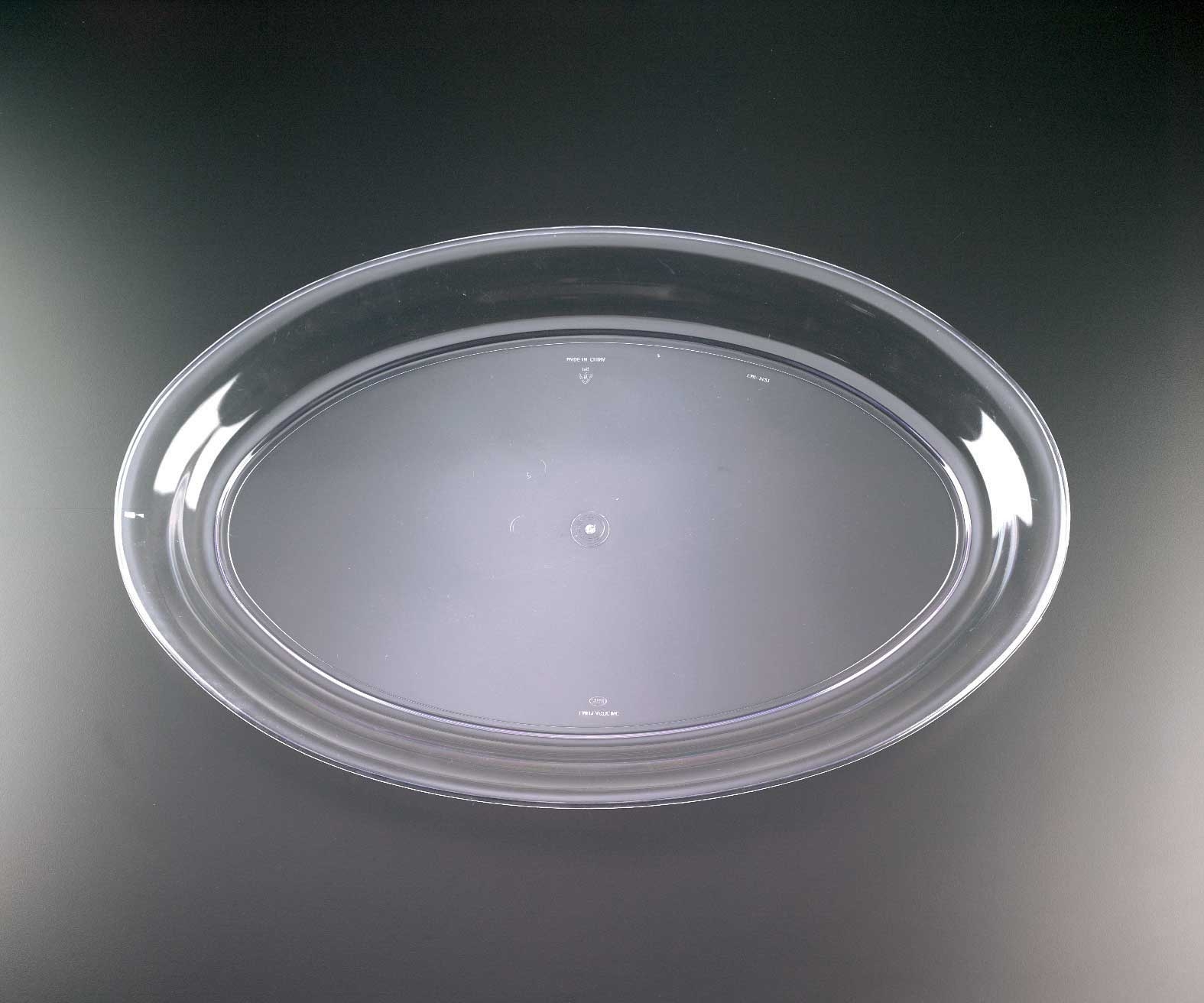 Party Tray Oval Clear Tray, 14 x 21 inch -- 20 per case.