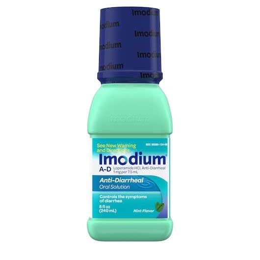 Imodium Mint Flavor Anti-Diarrheal Oral Solution Liquid, 8 Fluid Ounce -- 24 per case