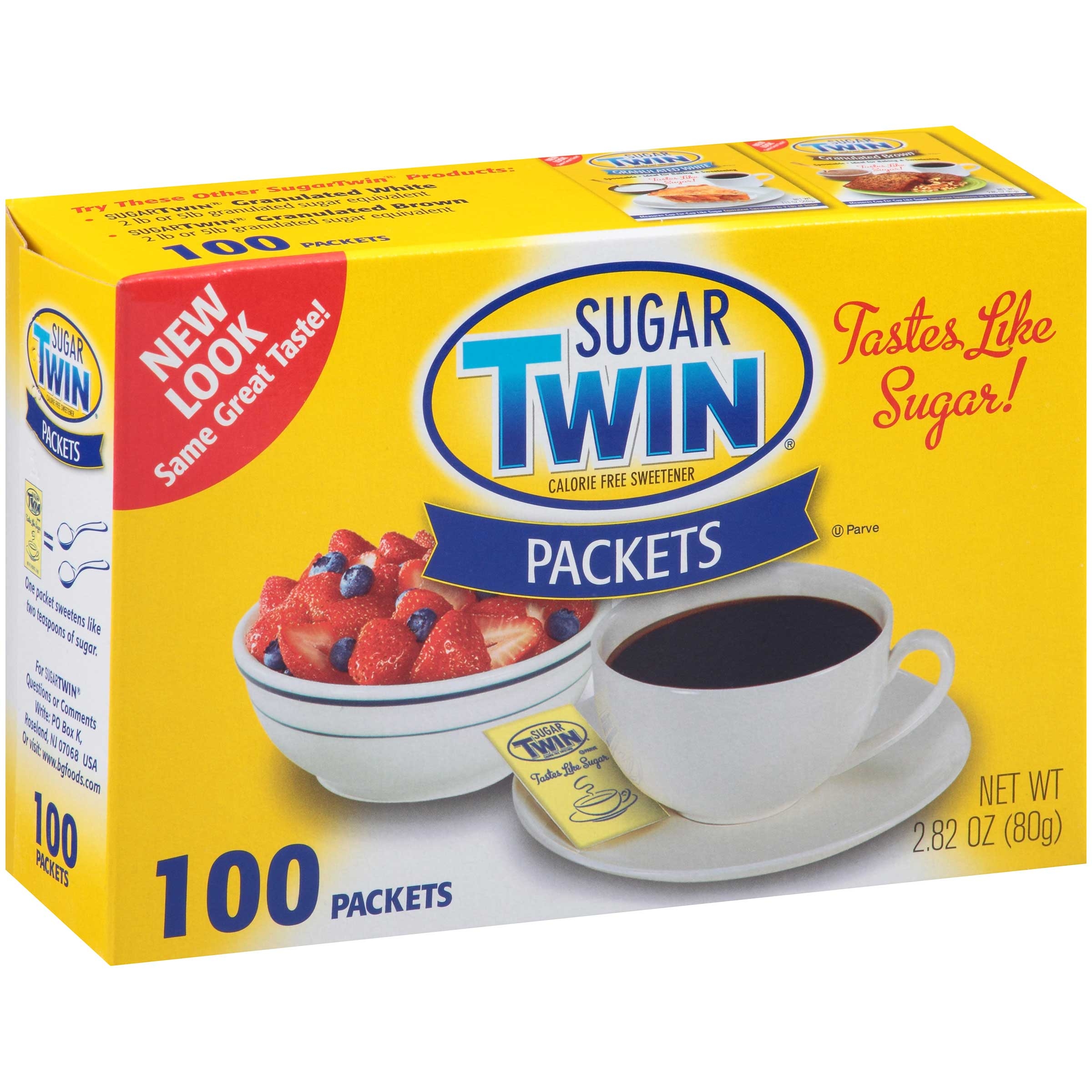 Sugar Twin Coffee Service Yellow Packet Sugar Substitute, 0.8 gram -- 1200 per case