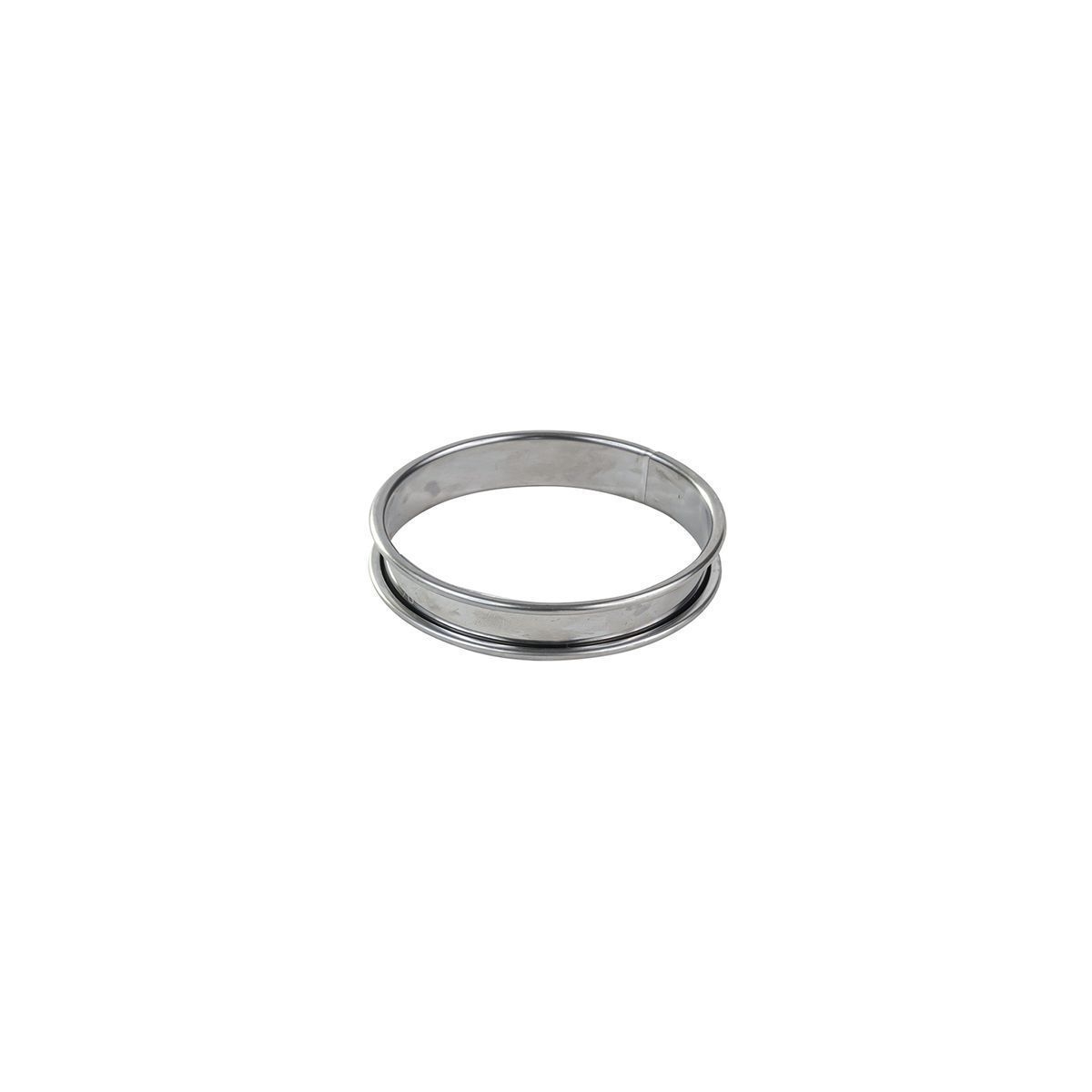 Gobel Stainless Steel Tart Ring with Rolled Edges, 5.1 inch Diameter