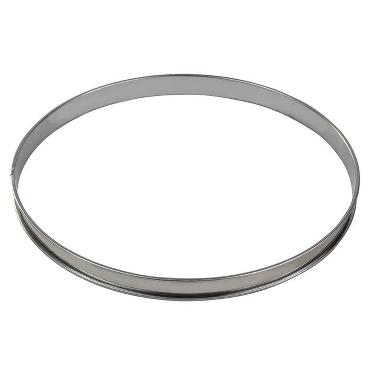Gobel Stainless Steel Tart Ring with Rolled Edges, 13 inch Diameter