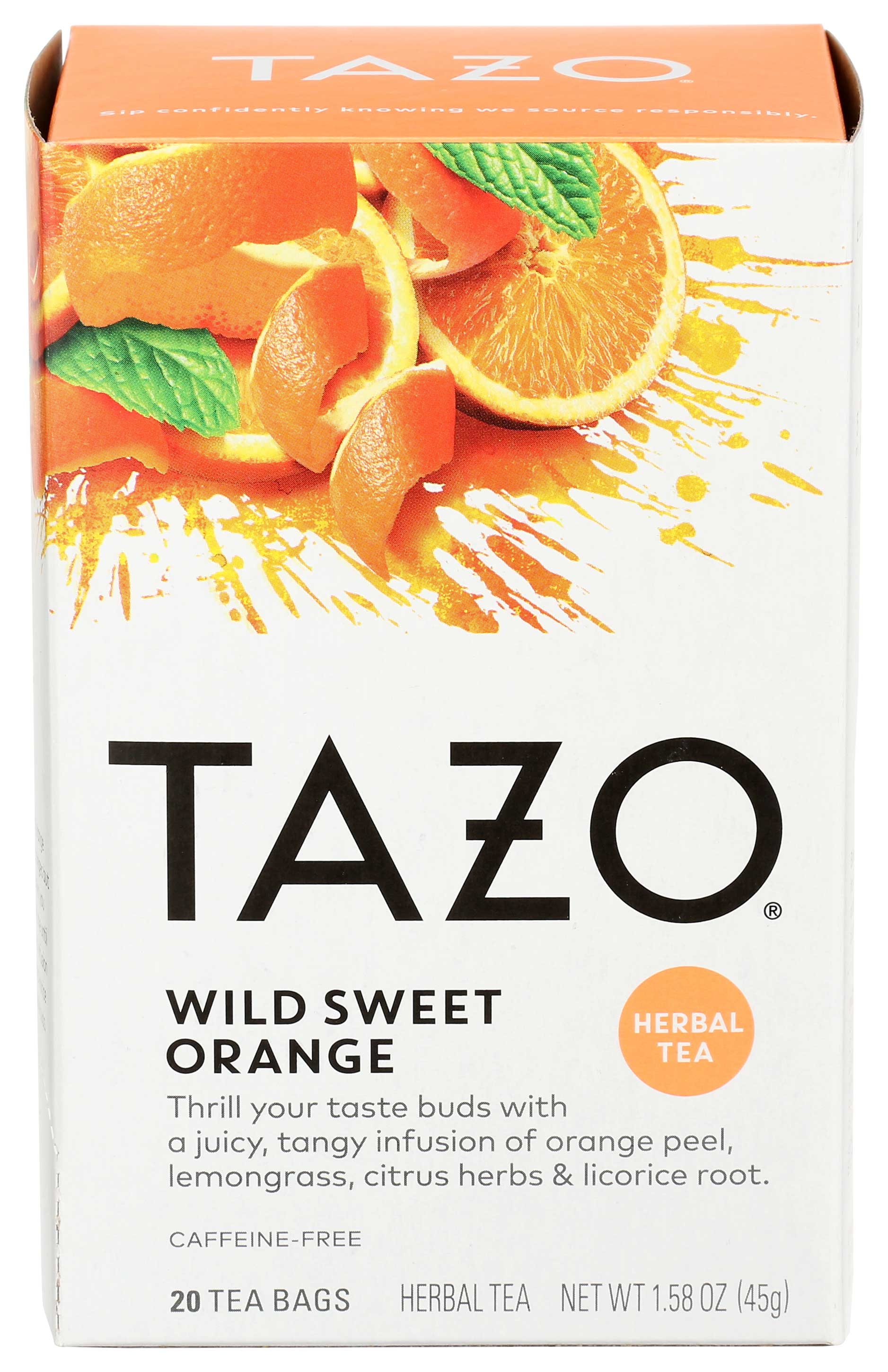 Tazo Wild Sweet Orange Tea, 20 Tea Bags -- 6 Per case