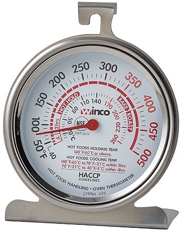 Winco Oven Thermometer, 3 inch Dia. -- 12 per case
