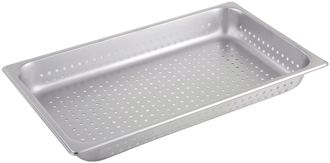 Winco 25 Gauge Stainless Steel Full Size Perforated Steam Pan, 2 1/2 inch Depth -- 6 per case