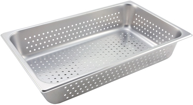 Winco 25 Gauge Stainless Steel Full Size Perforated Steam Pan, 4 inch Depth -- 6 per case