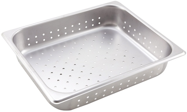 Winco 25 Gauge Stainless Steel Half Size Perforated Steam Pan, 2.5 inch -- 6 per case