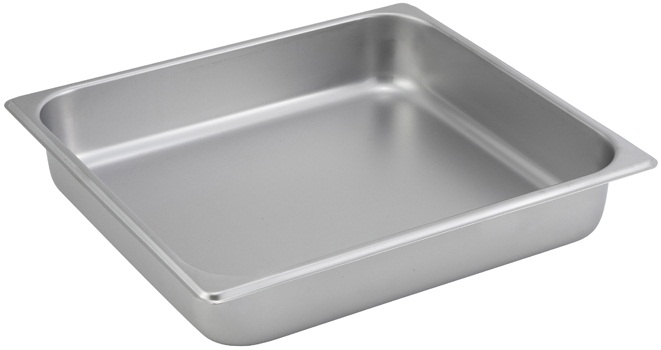 Winco 25 Gauge Stainless Steel 2/3 Size Straight Sided Steam Pan, 2 1/2 inch -- 12 per case