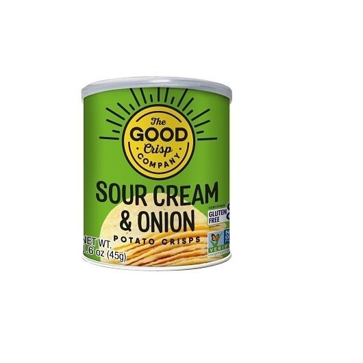 The Good Crisp Company Sour Cream and Onion Flavored Potato Crisps, 1.6 Ounce -- 12 per case