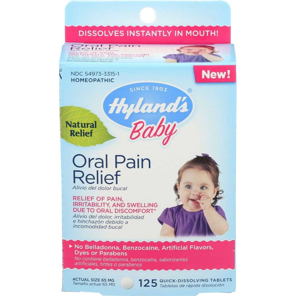 Hylands Homeopathic Baby Oral Pain Relief Tablet - 125 count per pack