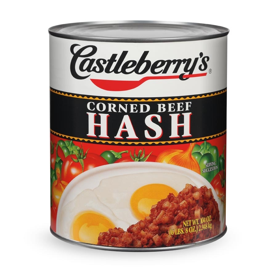 Castleberrys Corned Beef Hash, 105 Ounce -- 6 per case.