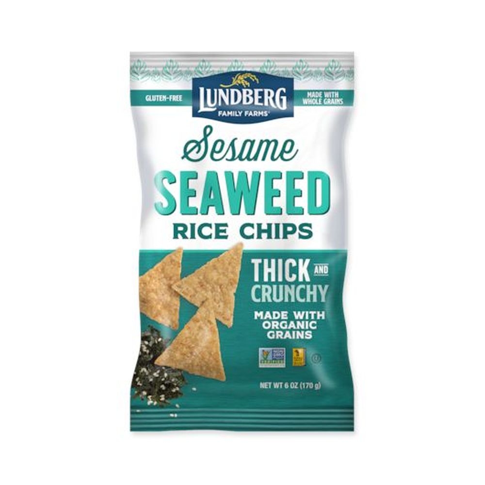 Lundberg Family Farms Sesame Seaweed Flavored Rice Chips, 5.5 Ounce -- 6 per case
