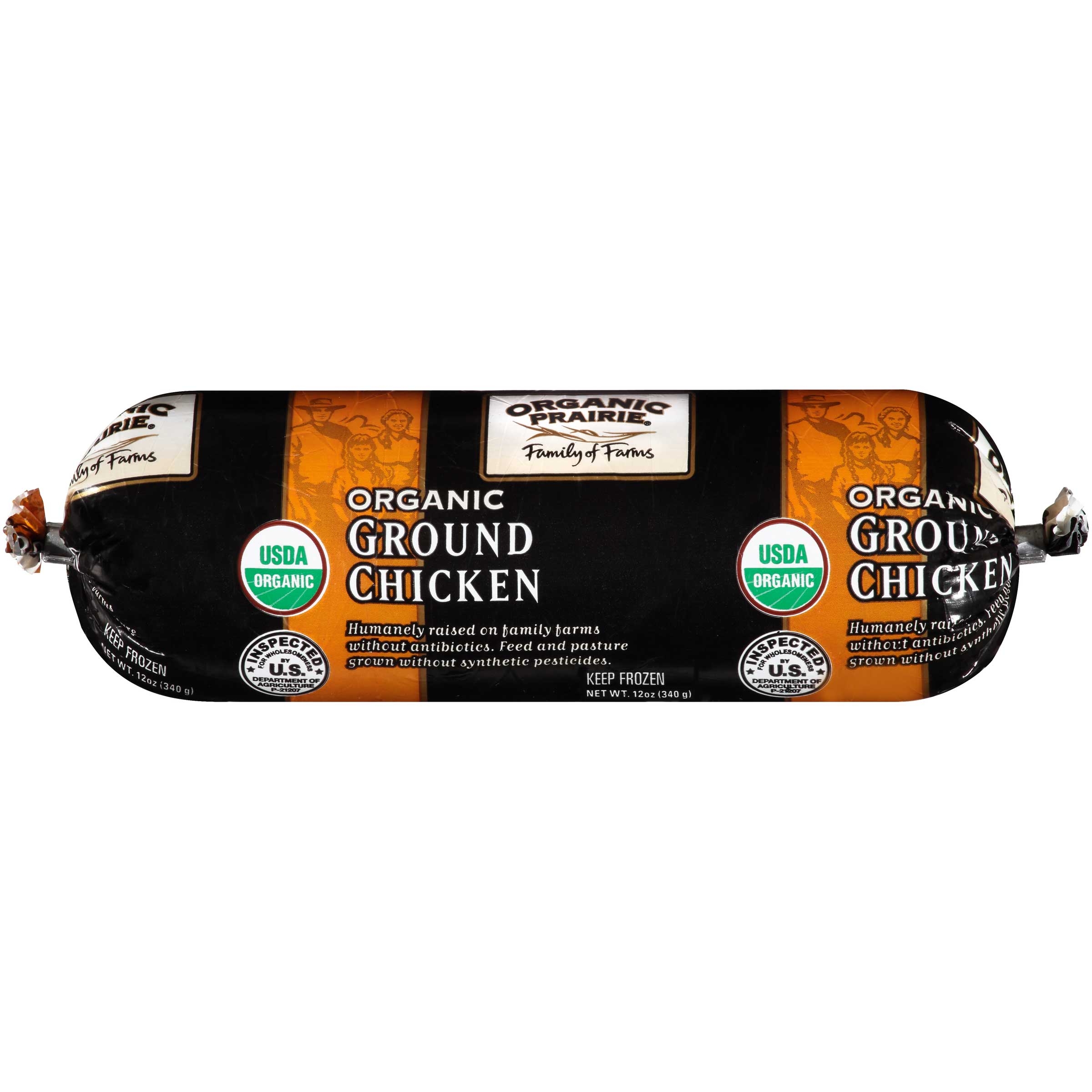Organic Prairie Ground Chicken Chub, 12 Ounce -- 10 per case