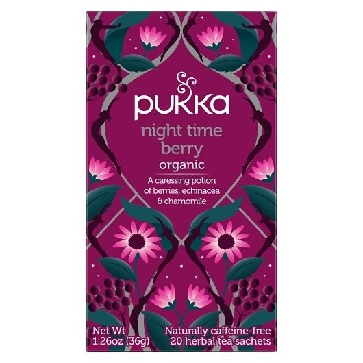 Pukka Organic Night Time Berry Herbal Tea, 20 count -- 4 per case
