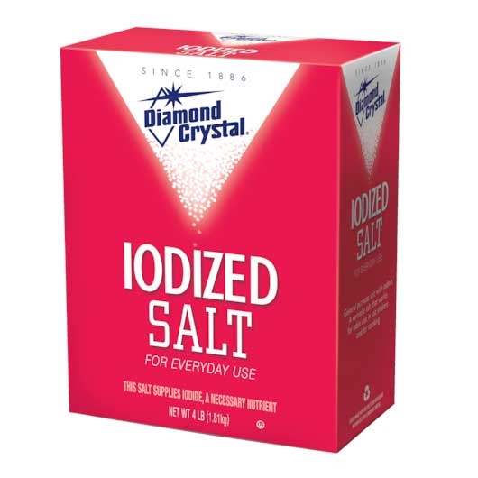 Diamond Crystal Iodized Table Salt, 4 Pound -- 9 per case