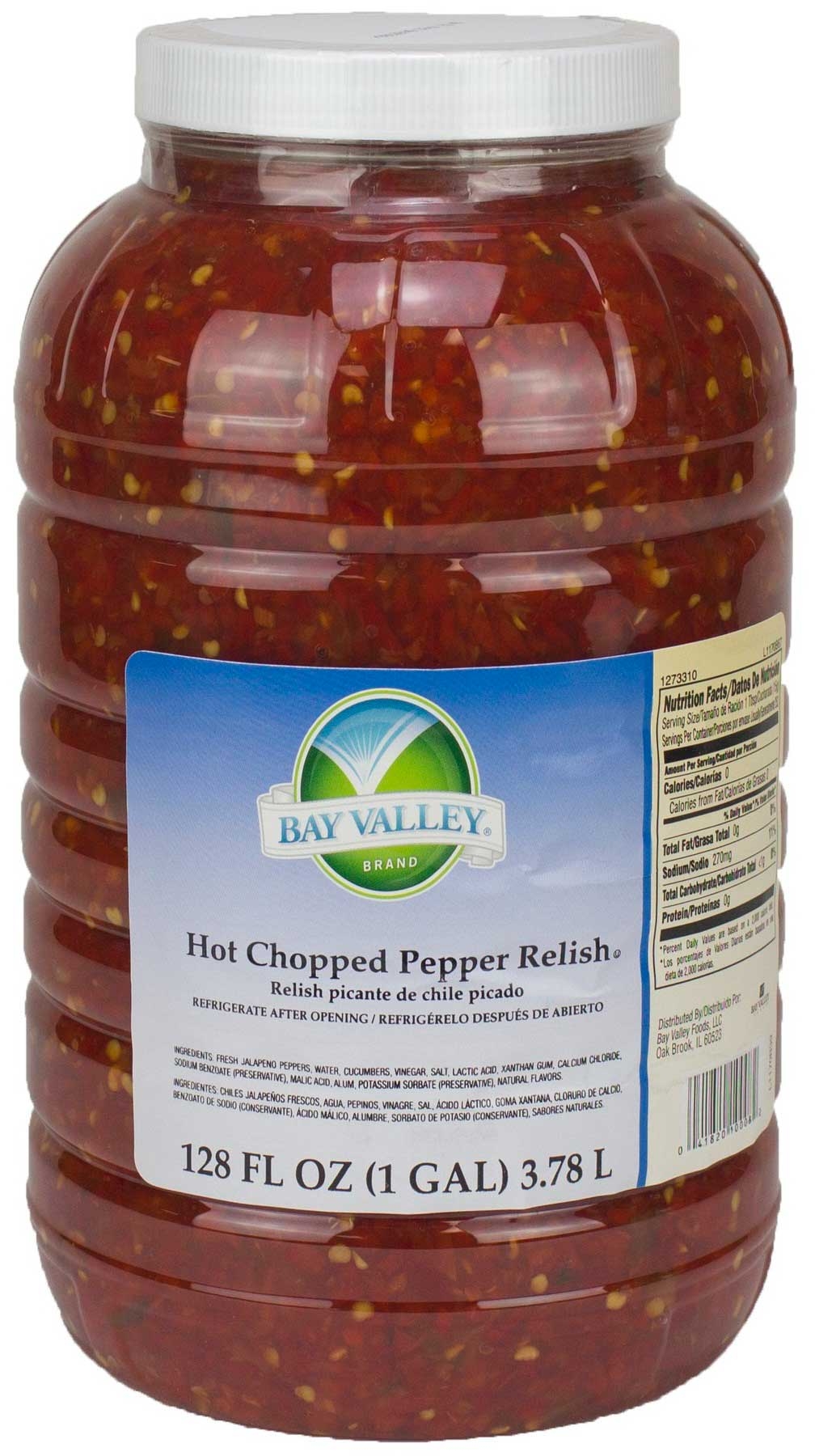 Bay Valley Foods Premium Hot Pepper Relish, 1 Gallon -- 4 per case