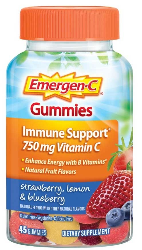 Emergen-C Strawberry Lemon and Blueberry Gummies -- 12 per case.