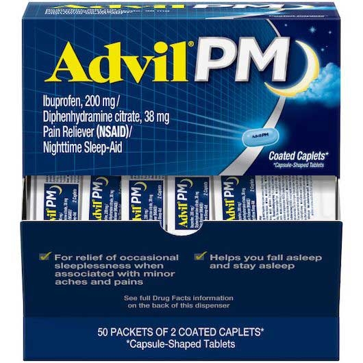 Advil Ibuprofen 200 mg Tablet - 50 count per pack -- 24 packs per case