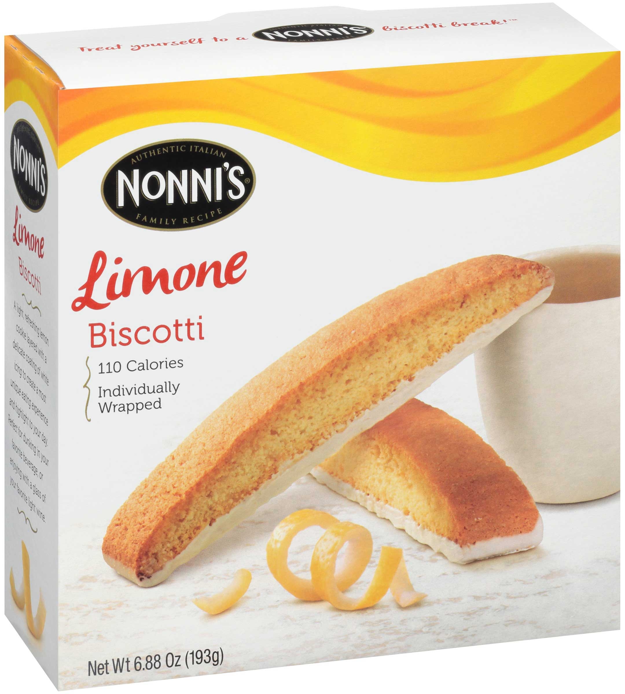 Nonnis Limone Biscotti, 6.88 Ounce -- 48 per case