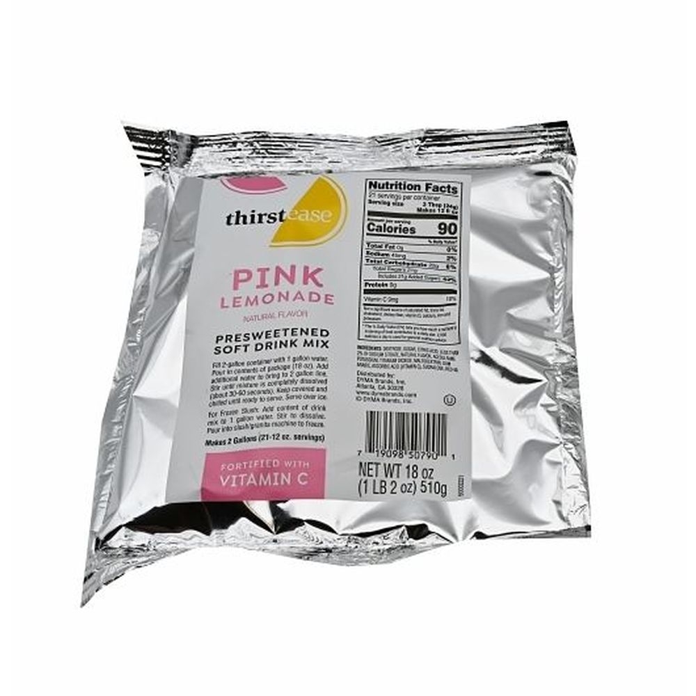 Thirst Ease Pink Lemonade Drink Mix, 18 Ounce -- 12 per case.