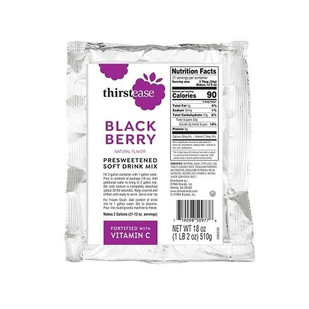 Thirst Ease Blackberry Drink Mix, 18 Ounce -- 12 per case.