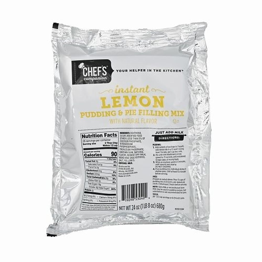 Chefs Companion Lemon Instant Pudding Mix, 24 Ounce -- 12 per case.