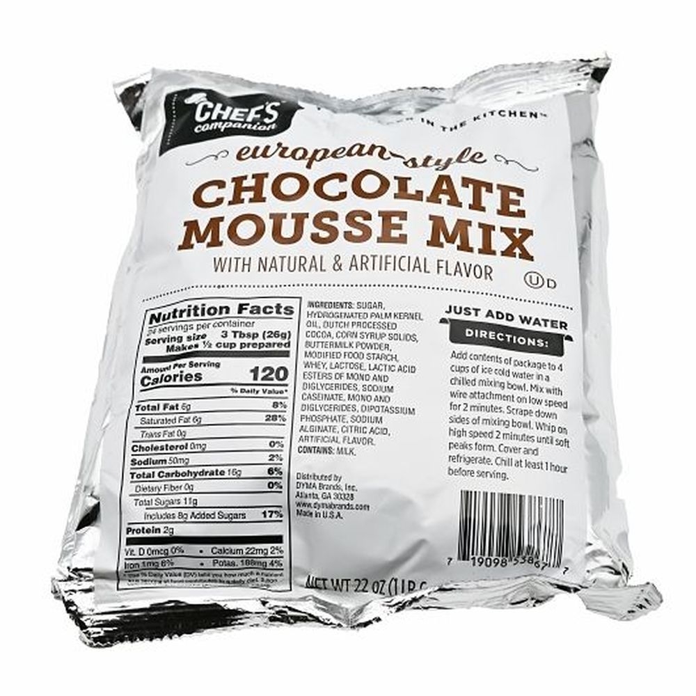Chefs Companion Chocolate Mousse Mix, 22 Ounce -- 8 per case.
