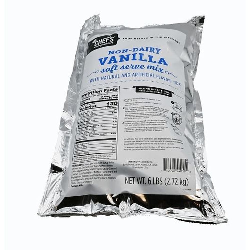 Chefs Companion Vanilla Non Dairy Soft Serve Mix, 6 Pound