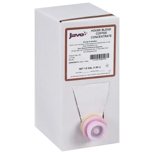 Javo House Blend Fresh Coffee Extract - Bag In Box, 0.5 Gallon -- 2 per case