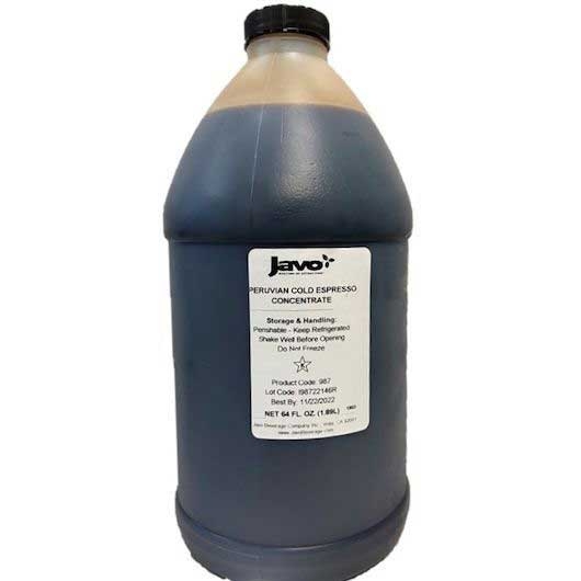 Javo Peruvian Cold Espresso Coffee Concentrate, 64 Fluid Ounce -- 6 per case