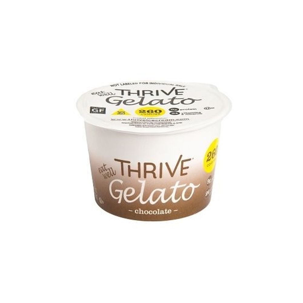 Thrive Frozen Nutrition Chocolate Gelato, 4 Fluid Ounce Cup -- 36 per case