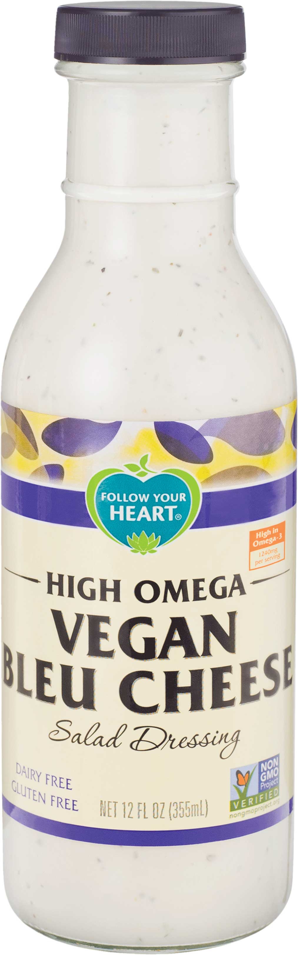 Follow Your Heart High Omega Vegan Bleu Cheese Salad Dressing, 12 Ounce -- 6 per case.