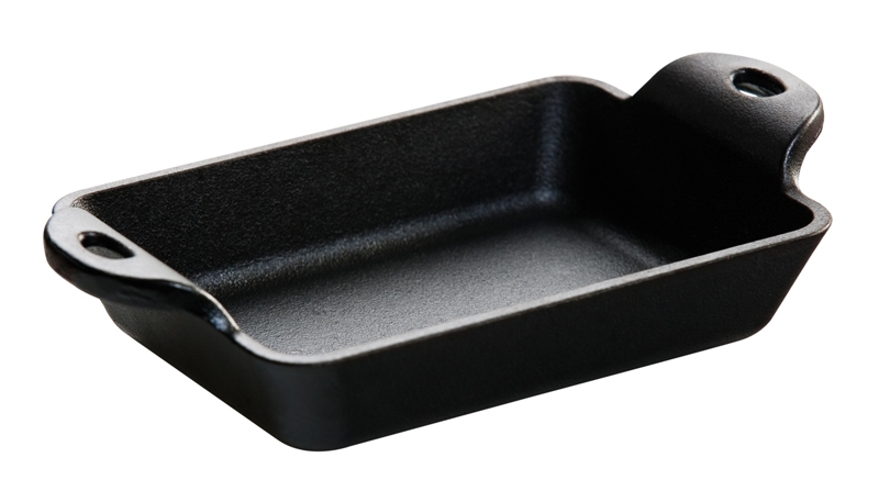 Lodge Heat Treated Cast Iron Rectangle Mini Server, 10 Ounce -- 6 per case.