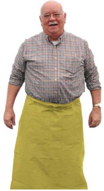 Intedge Yellow Poly/Cotton Bistro Apron with 2 Pockets, 38 inch Long x 34 inch Wide 