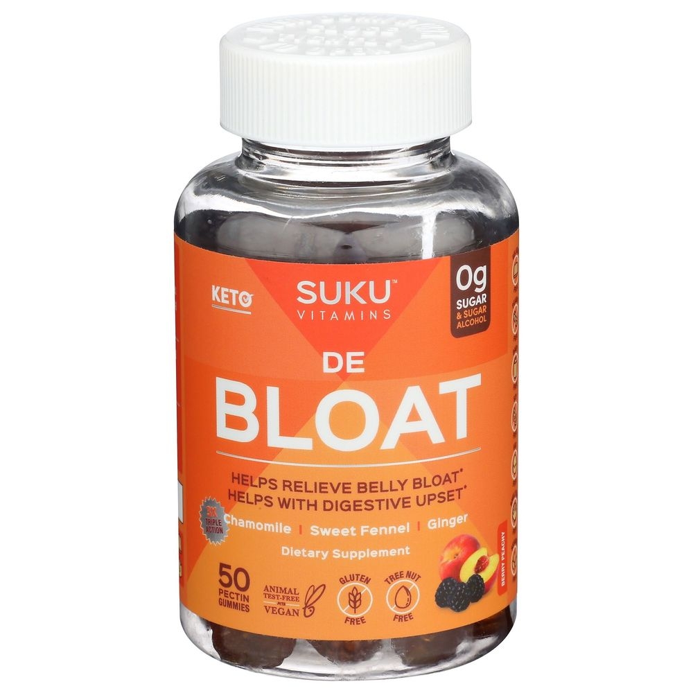 Suku Vitamins Digestive DeBloat Gummies, 50 count