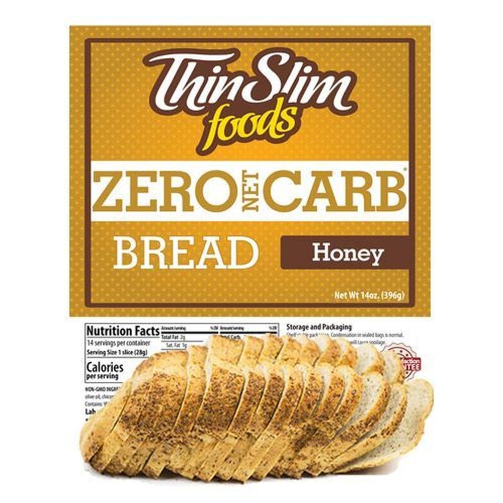 Thinslim Foods Zero Net Carb Honey Bread, 14 Ounce -- 6 per case
