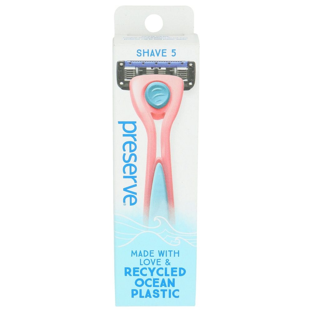 Preserve Five Coral Popi Shave Razor, 1 count -- 6 per case